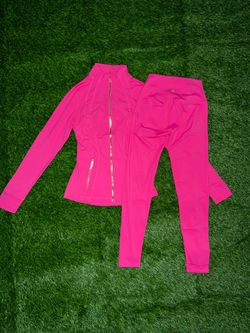 Hot Pink Define Jacket and Leggings Set