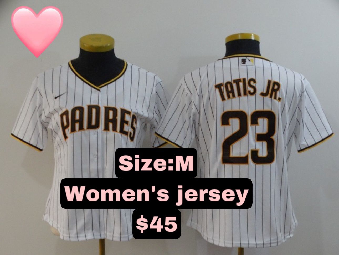 San Diego Padres Jersey For Women's Only Size: M Tatis Jr #23 $45 White  Jersey for Sale in Bonita, CA - OfferUp
