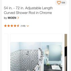 Moen Curved Adjustable Shower Rod