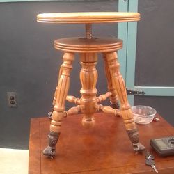 Antique piano stool