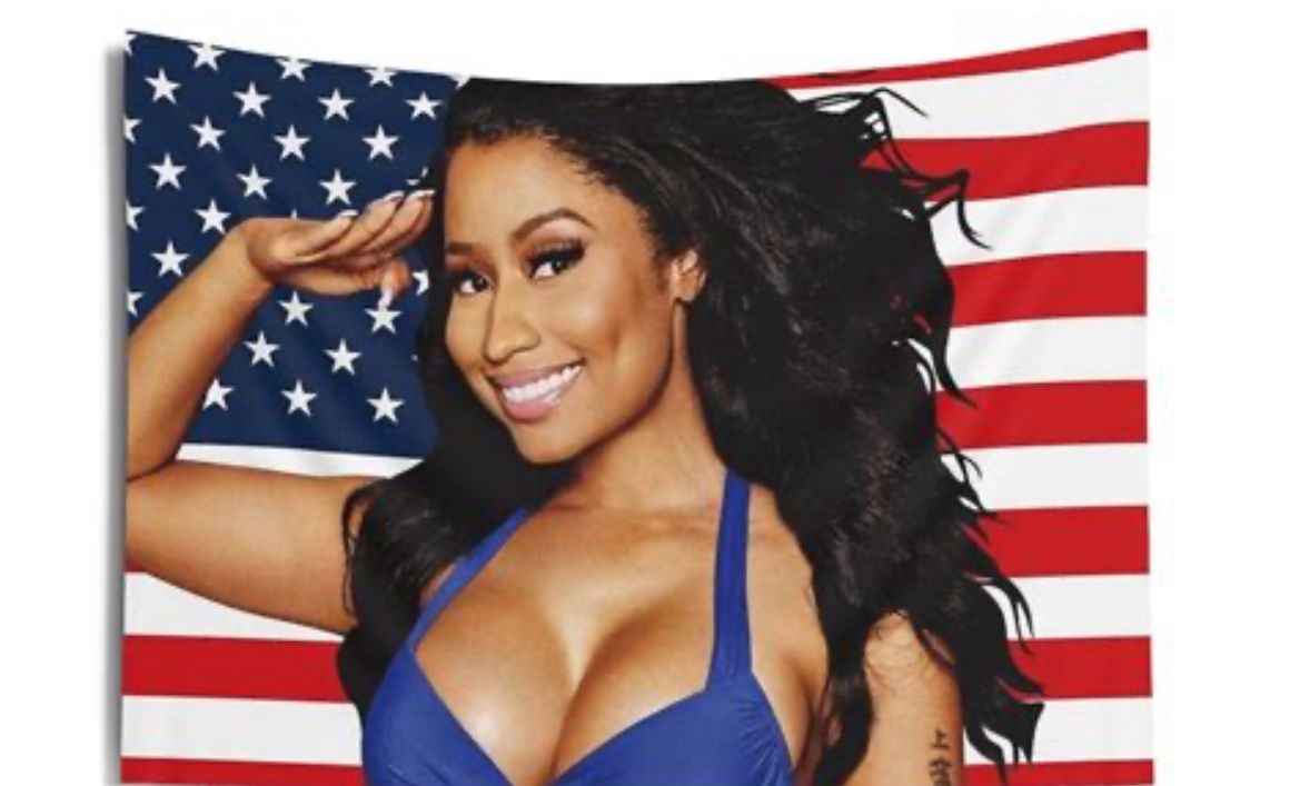 Nikki Minaj Salute American Flag