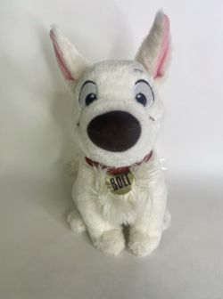 Disney Store Parks BOLT 12in Stuffed Animal Plush Toy WHITE Puppy Dog