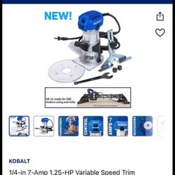 Kobalt 1/4-in 7-Amp 1.25-HP Variable Speed Trim Corded Router