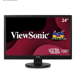 ViewSonic VA2446MH-LED 24 Inch Full HD 1080p LED Monitor with HDMI and VGA Inputs for Home and Office,Black