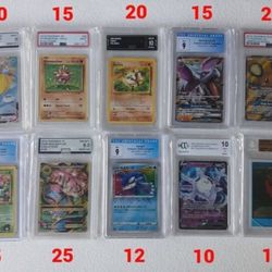 Graded Pokemon Cards (Open To Offers For The Lot)