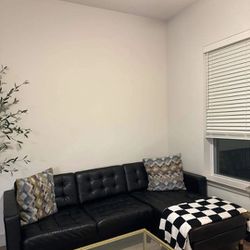 MODERN IKEA Leather Sectional Couch 