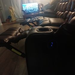Recliner Sofa Consola With Storages, 79W, 38H
