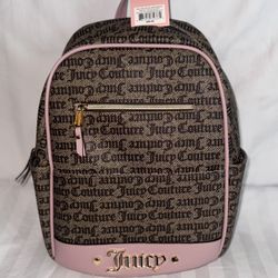 Juicy Couture Pink and Brown Backpack