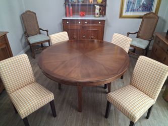 Dining table and chairs