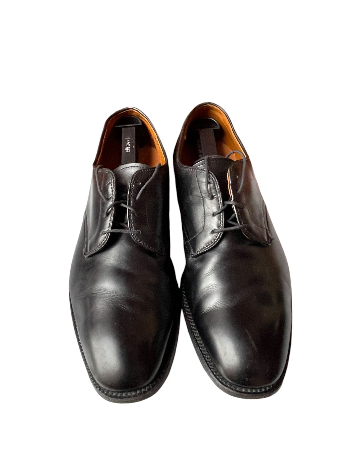 Alden Mens Plain Toe Blucher Oxford #2817 Black Sz 10.5 B/D Round