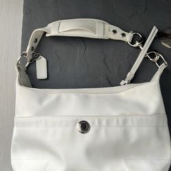 Coach Hampton Hobo Optic Purse-White Like New!