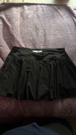 Black Flowy Tennis Skort, XXXL