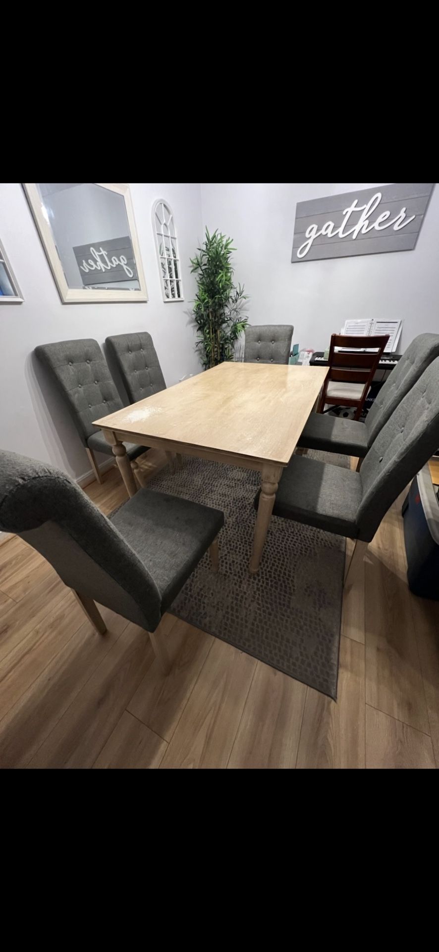 6 Seater Dining Table ( Grey )