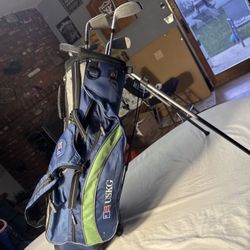 USKG US Kids Green UL 57 WT-15 Jr - 4Pc Golf Set Youth RH w/ Stand Bag