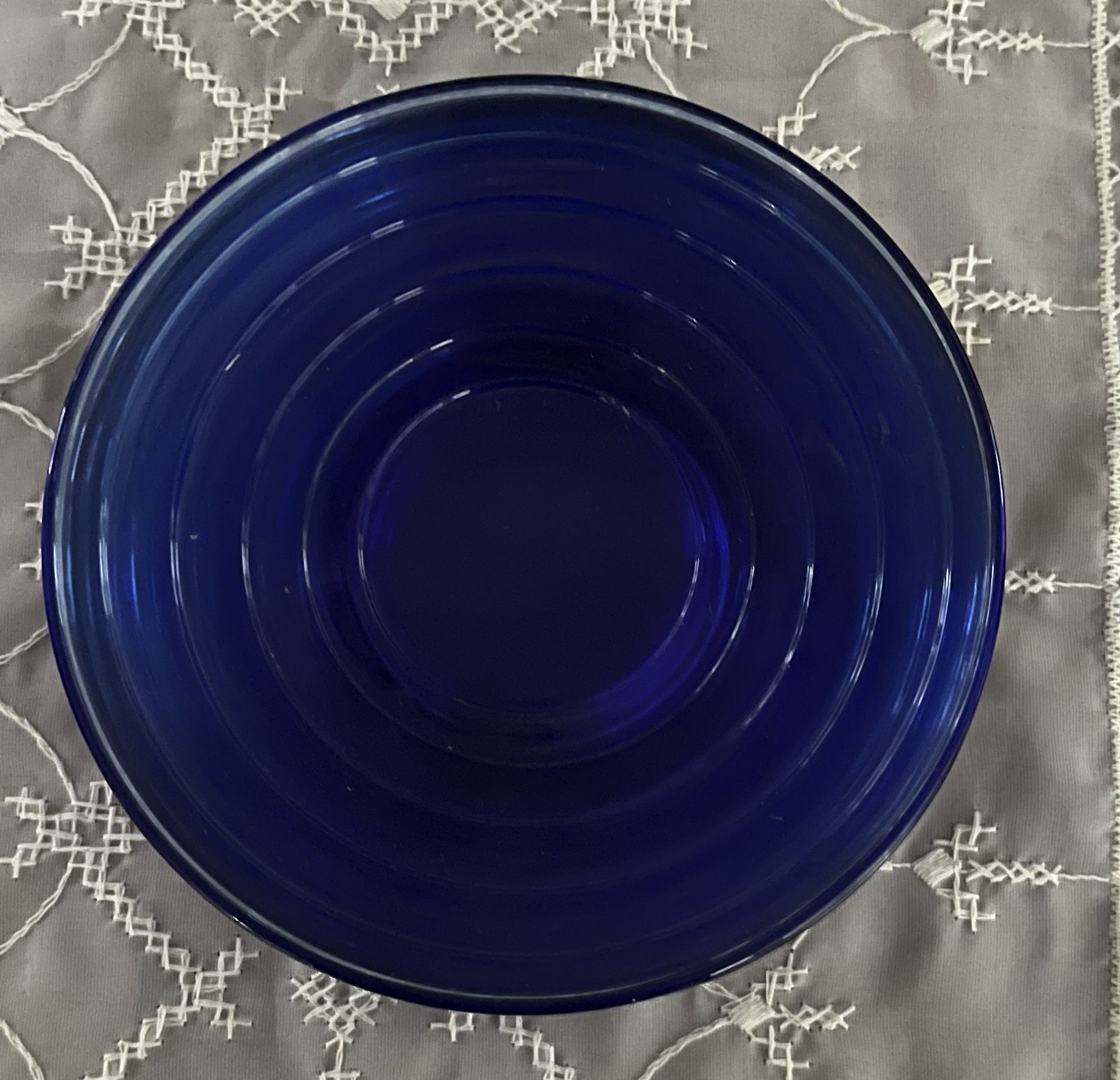 Antique (1930’s) Hazel Atlas Moderntone Cobalt Blue Depression Glass Plates