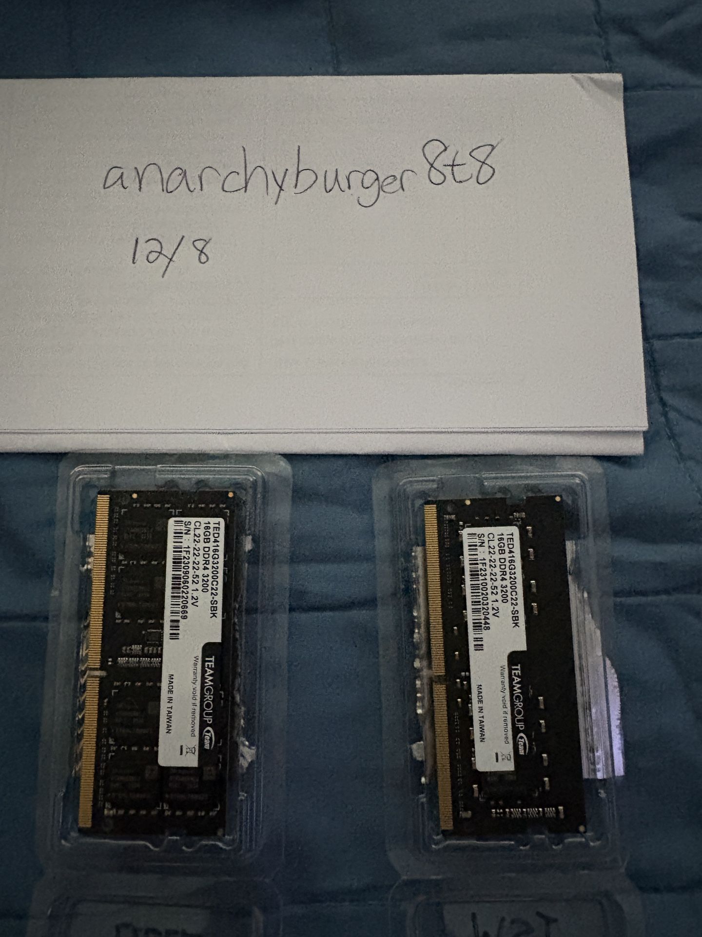 Team Group 32gb DDR4 laptop Ram