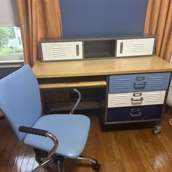 Pottery Barn Locker Desk Organizer And Chair