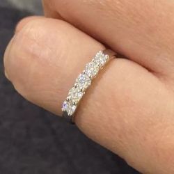 Diamond Moissanite Band S925 Size 7