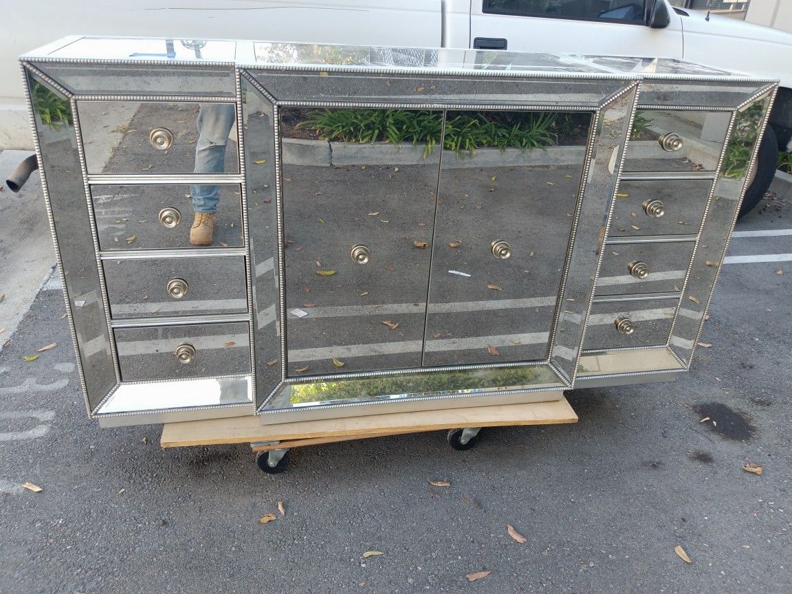 Glass Mirror Dresser
