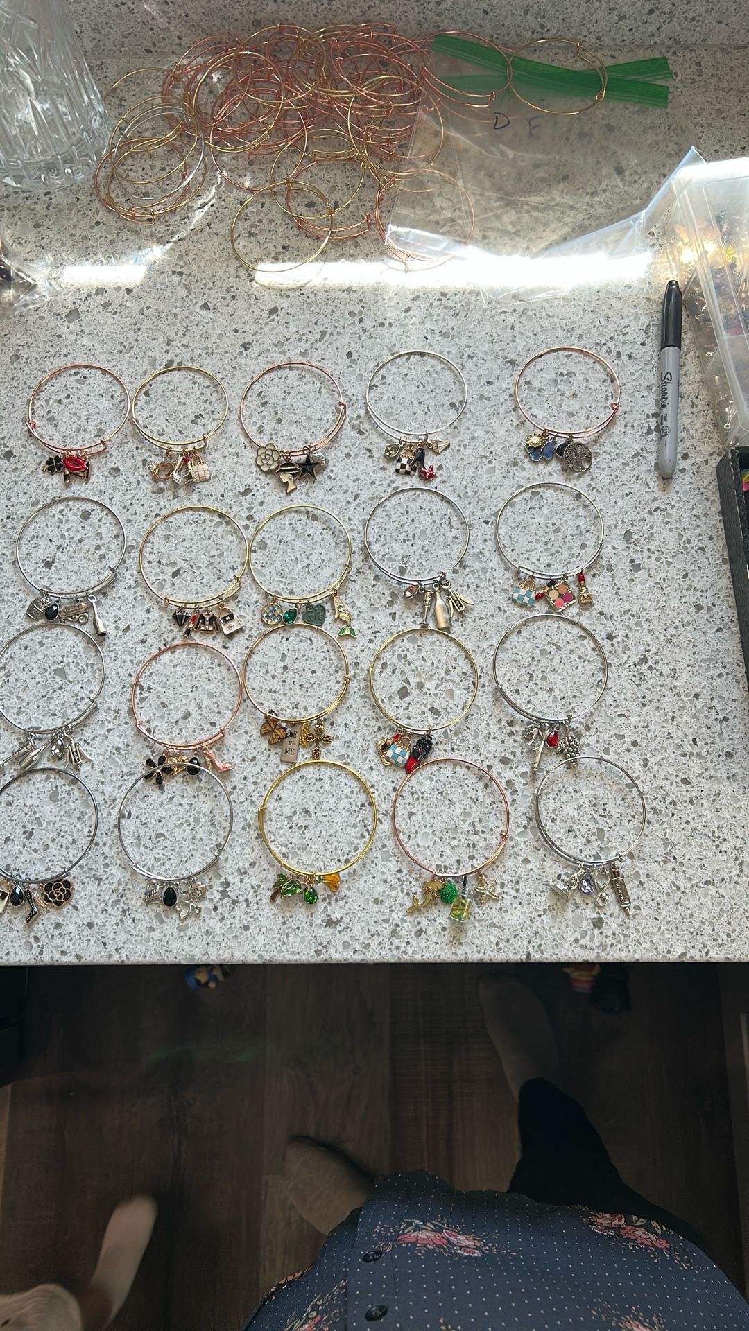 (D) 23 Brand New Charm Bracelets