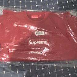 Supreme Washed Box Logo Crewneck Red Size Large 