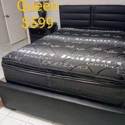 $599 Queen Bed Frame With Mattress And Box Spring Brand New Free Delivery 