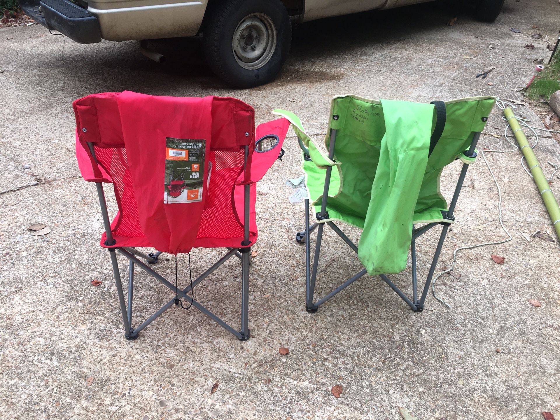 Two camping chairs