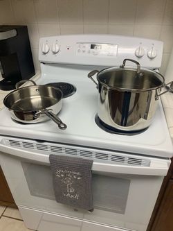 Stainless steel pots and pans