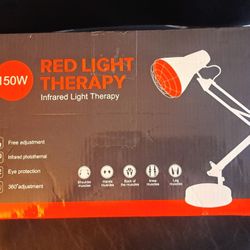 Red Light Therapy Lamp with Stand,Blk 150w Infrared Light for Body NIB Sealed 
