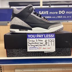 Jordan 3 Retro- $199