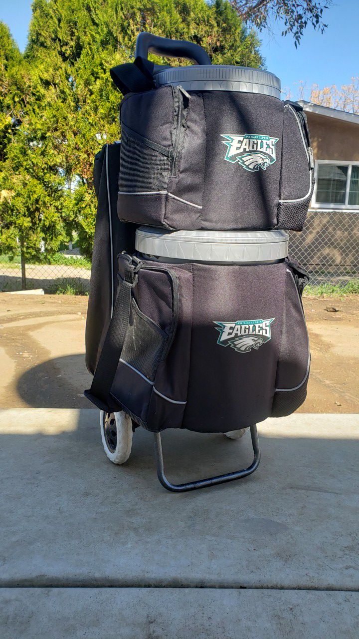 Eagles Coolers and Cart