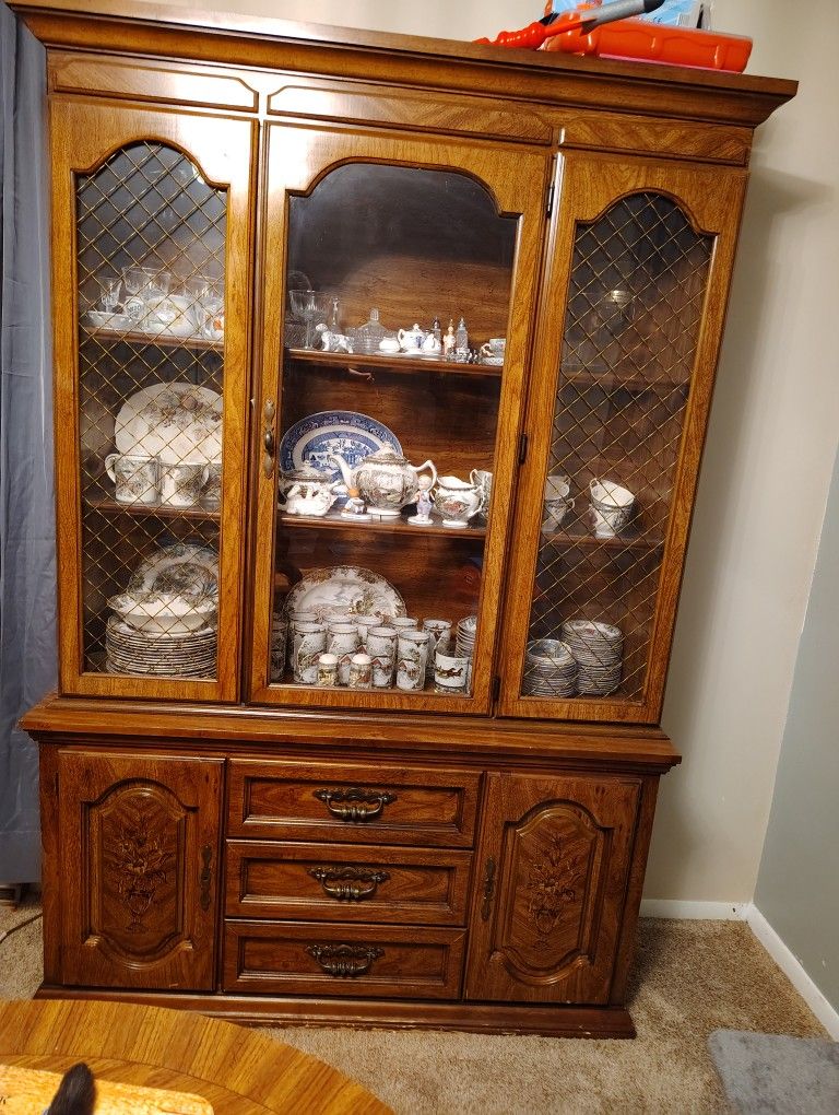 Friendly Village, Made In England Antique Collection & China Cabinet
