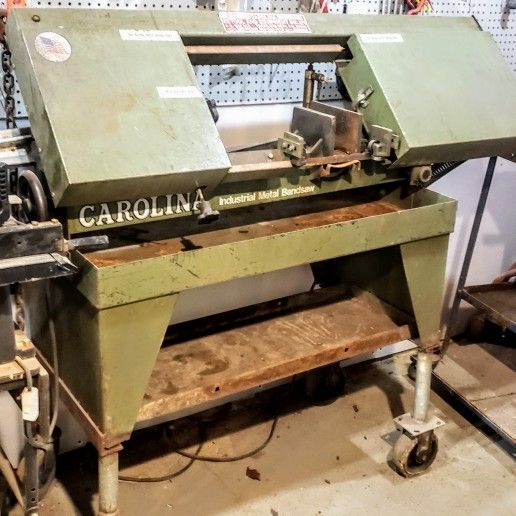 Carolina Tool & Equipment Model HD10 Horizontal Vertical Band Saw On Casters w/User Manual