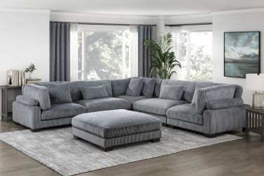 6-Piece Modular Sectional with Ottoman