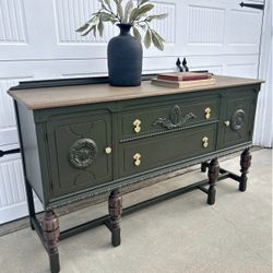 Dark Green Console table buffet 