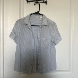 Button Down Short-Sleeve Blouse