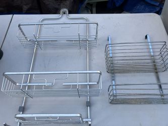 Pair Stainless Steel Door Closet Mount Racks