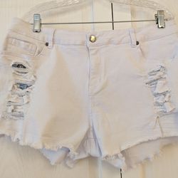 Upcycled Distressed Jean Short