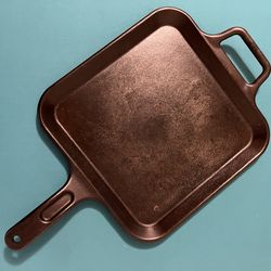 *Lodge Cast Iron 12" Square Pan Double Handle P12SG USA RESTORED SEASONED