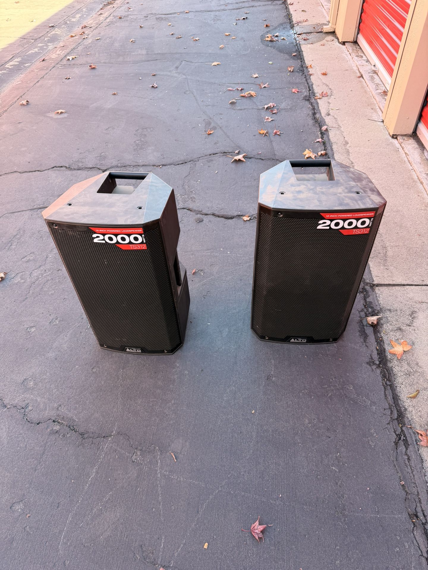 2 ALTO TS312 12” 2000 WATT SPEAKERS