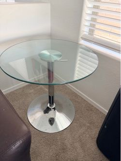 Glass bar table