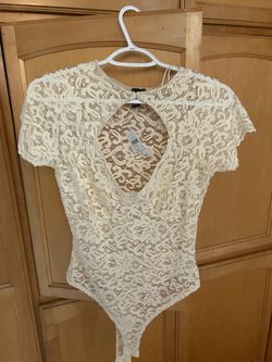 Cream Lace Bodysuit size Large