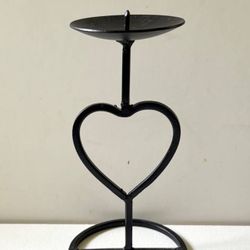 Wrought Iron Freestanding Heart Candle Holder Home Decor Accent