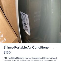 Shinco Portable Air Conditioner 