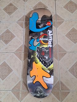 ALMOST SKATEBOARDS YURI FUCHINNI PRO MODEL THE SILVER LINING LOGO SKATEBOARD DECK SIZE 8.125