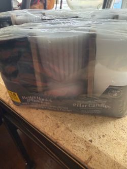 3 piece pillar candle set