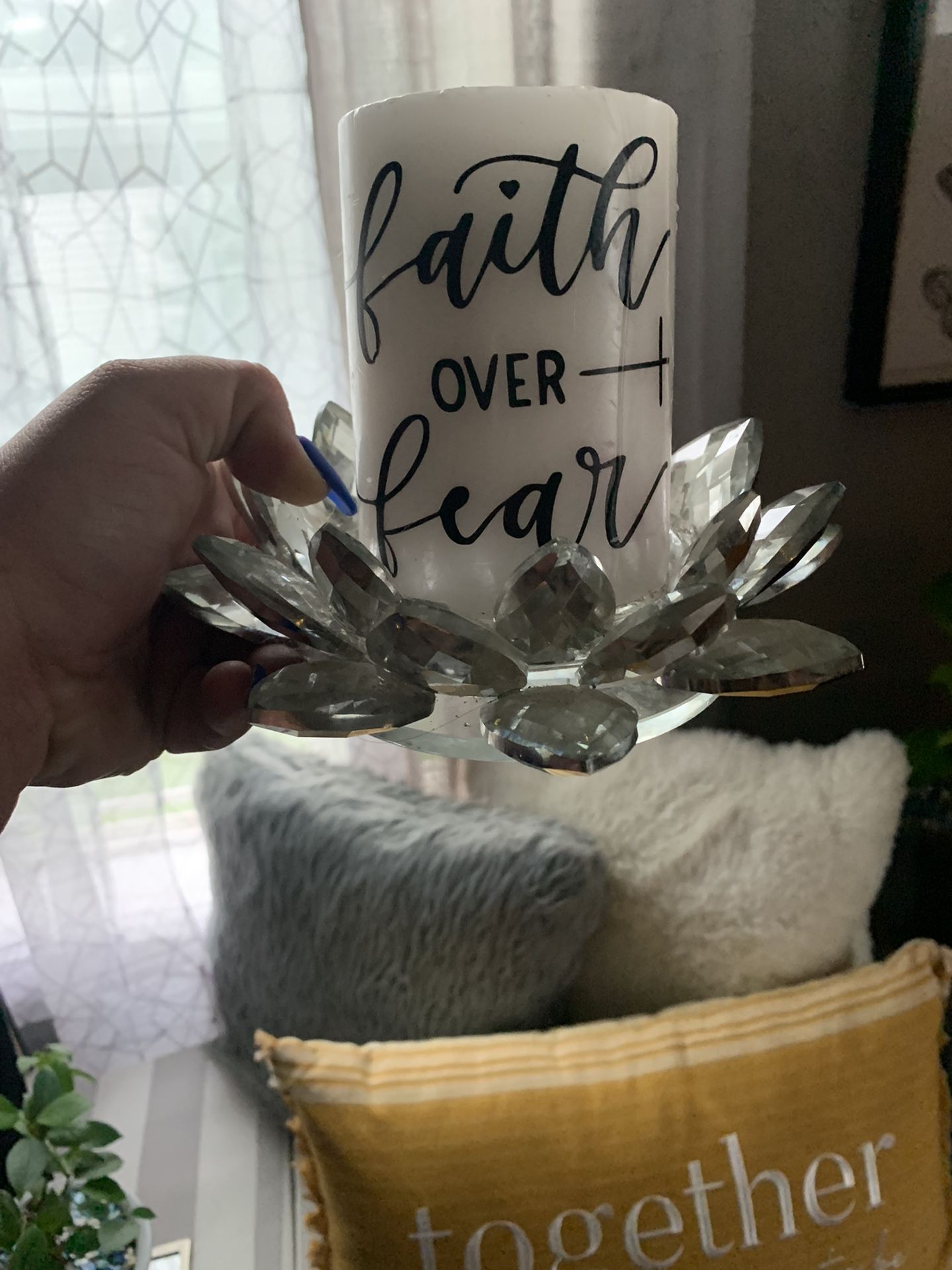 Mirrorish Flower Pedal Candle Holder With Or Without Candle 