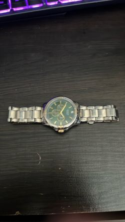 Geneva Men's Diamond Accent Two Tone Bracelet Watch