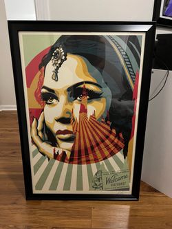 25x36 Shepard Fairey Poster with Frame