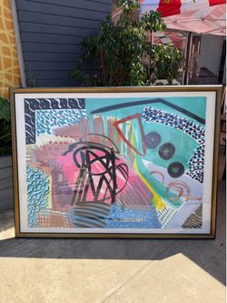 Large watercolors, abstract, signed by the artist